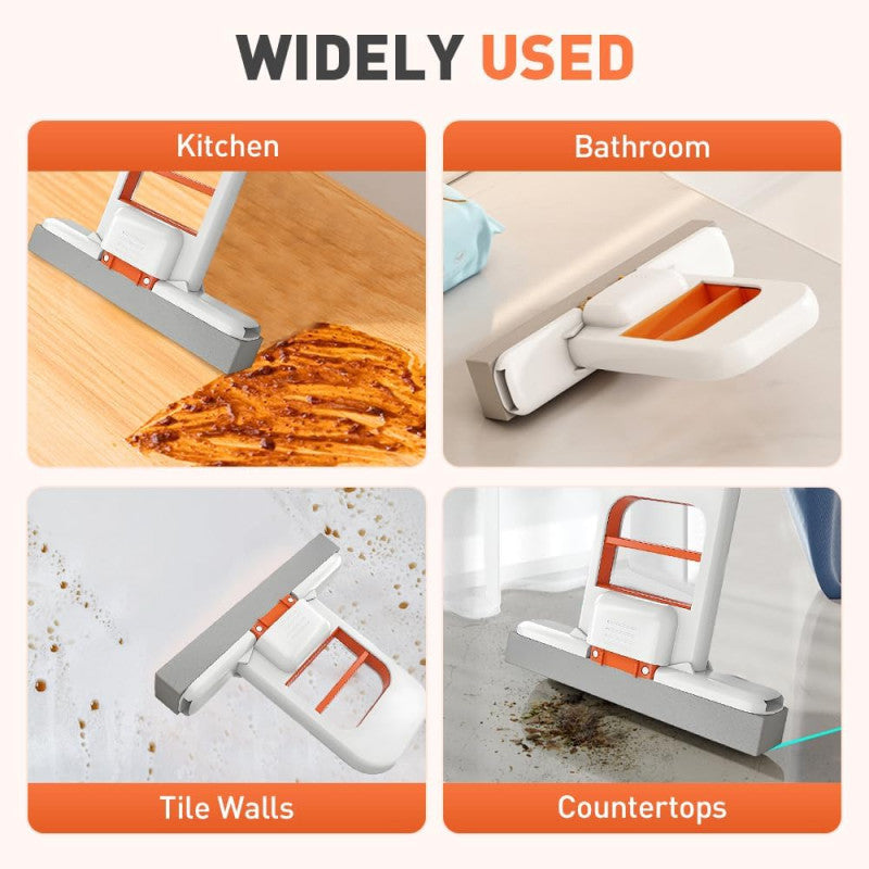 Foldable Mini Mop | Portable Desktop Wet & Dry Cleaning Mop | Self‑Squeezing