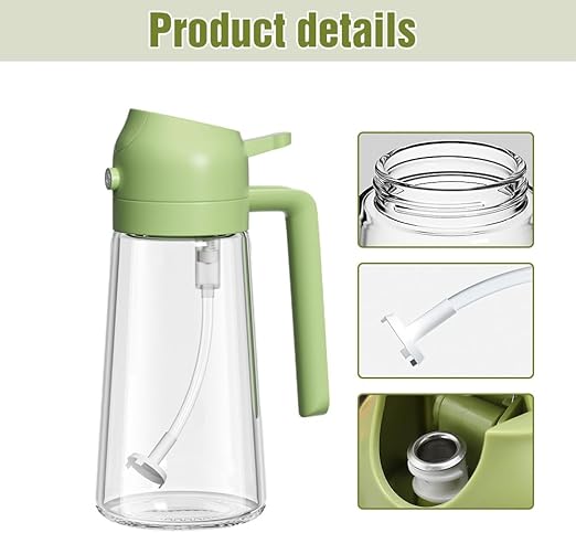 2 in 1 Glass Oil Sprayer and Dispenser
