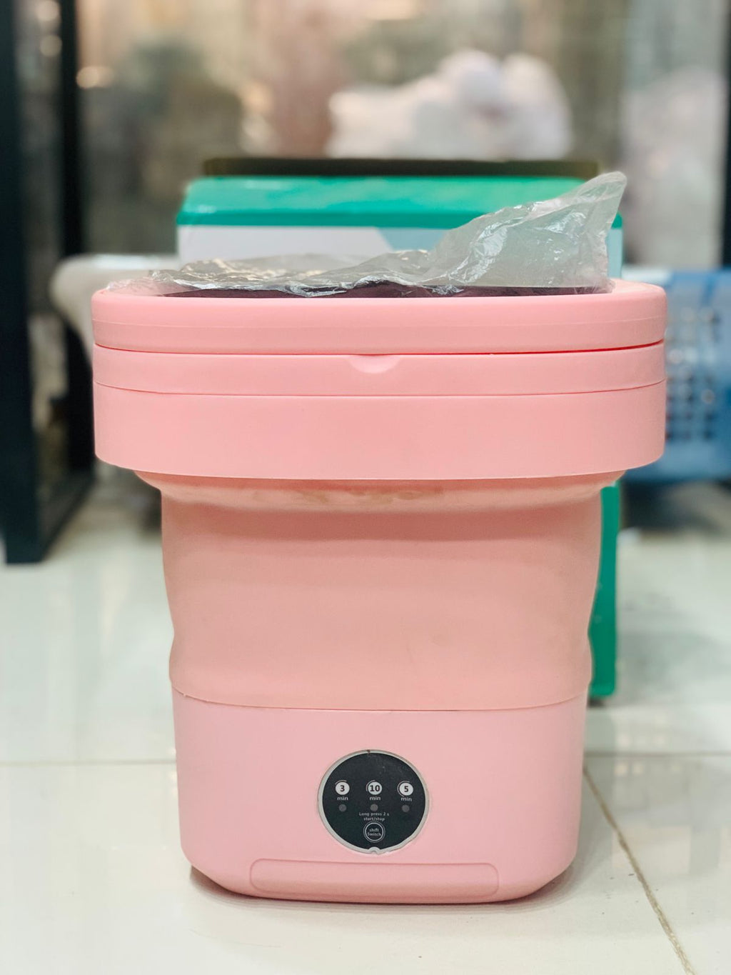 Foldable Mini Washing Machine – Portable Collapsible Washer for Travel, Dorm, Baby Clothes | Random Color